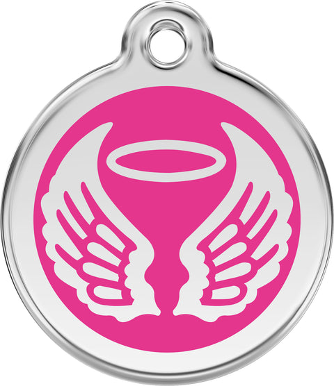 Angel Wings - Red Dingo Engraved Cat/Dog Tag