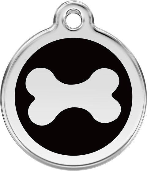 Bone - Red Dingo Engraved Dog Tag