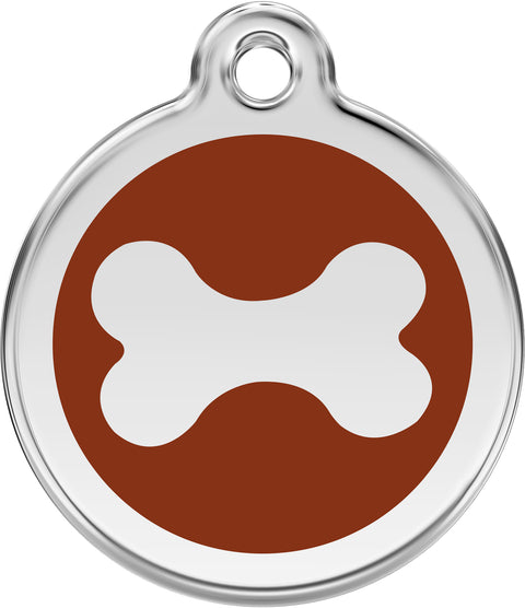 Bone - Red Dingo Engraved Dog Tag