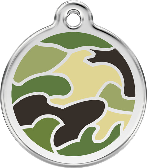 Camouflage Navy - Red Dingo Engraved Cat/Dog Tag