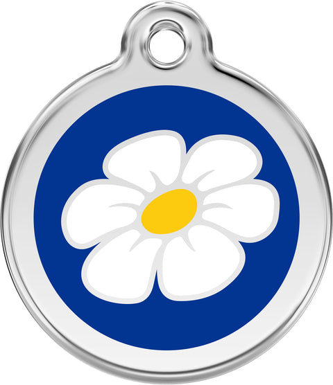 Daisy Flower - Red Dingo Engraved Cat/Dog Tag