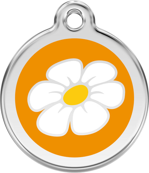 Daisy Flower - Red Dingo Engraved Cat/Dog Tag