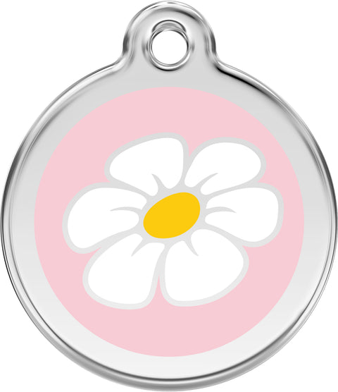 Daisy Flower - Red Dingo Engraved Cat/Dog Tag