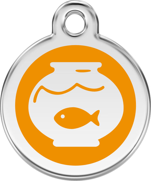 Fish Bowl - Red Dingo Engraved Cat Tag