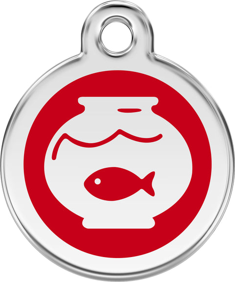 Fish Bowl - Red Dingo Engraved Cat Tag