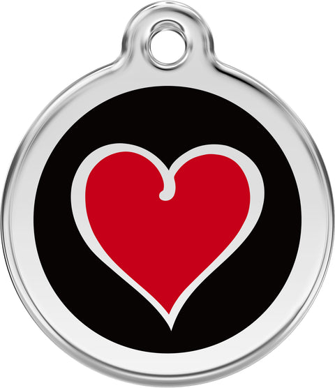 Heart 2.0 - Red Dingo Engraved Cat/Dog Tag