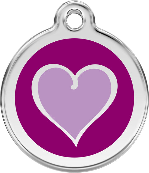 Heart 2.0 - Red Dingo Engraved Cat/Dog Tag