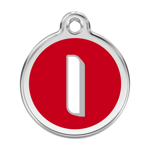 Alphabet Letter Tag - Red Dingo Engraved Cat/Dog Tag