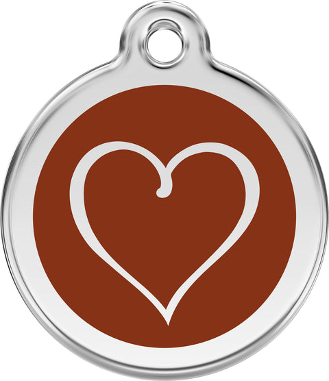 Tribal Heart - Red Dingo Engraved Cat/Dog Tag