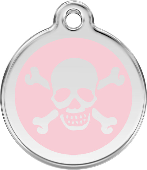 Skull & Cross Bones - Red Dingo Engraved Cat/Dog Tag