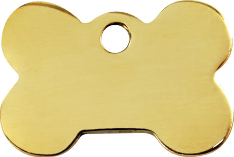 Brass Flat Bone - Red Dingo Engraved Dog Tag