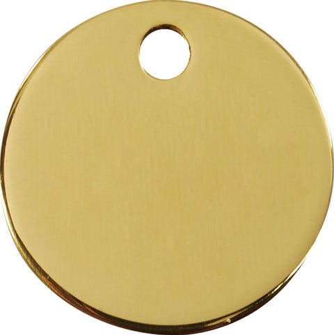 Brass Flat Circle - Red Dingo Engraved Cat/Dog Tag