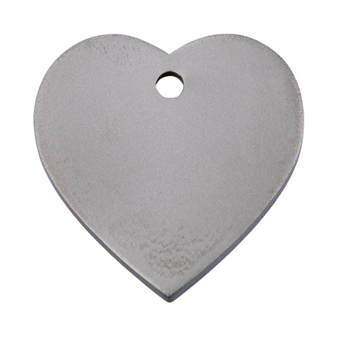 Titanium Solid Metal Heart - Red Dingo Engraved Cat/Dog Tag