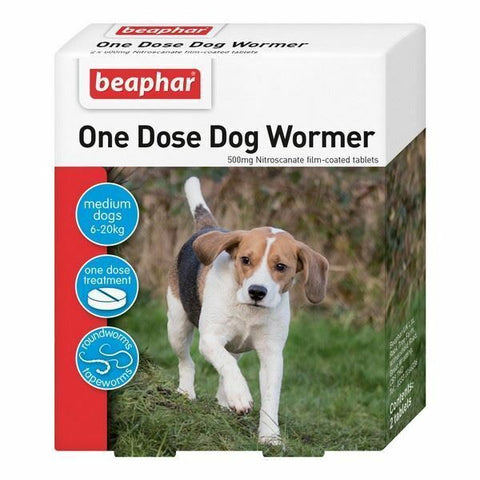 Beaphar One Dose Wormer Dogs 2x6