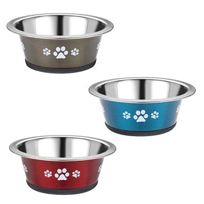 Classic Posh Paws Stainless Steel Cat Dish 240ml (6 Pack)