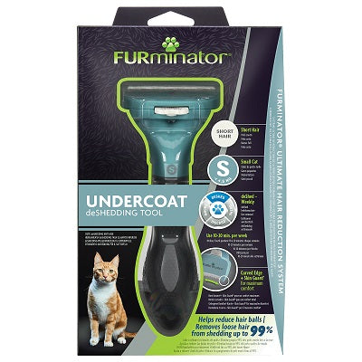 Furminator Undercoat Deshedding Tool For Short Hair Cat Small