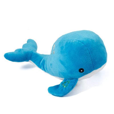 Ancol Oshi the Whale Soft Dog Toy, 100% Recycled Materials, Eco Dog Toys