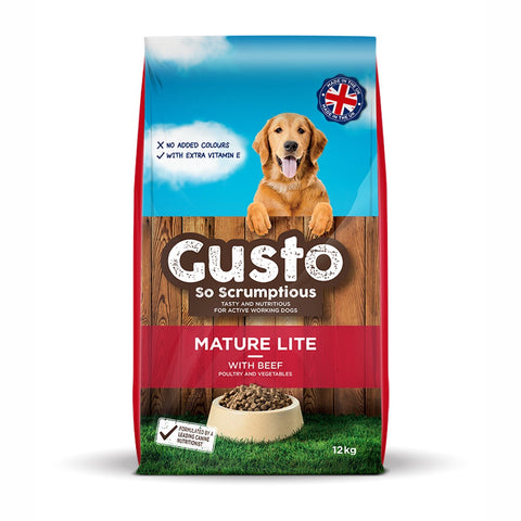 Gusto Mature Lite with Beef 12kg