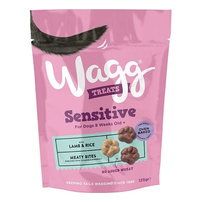 Wagg Sensitive Meaty Bites with Lamb & Rice Treats 7 x 125g