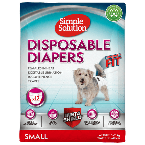 Simple Solution Disposable Diapers For Female Dogs in Heat x12