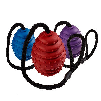 Classic Rubber Oval Ball on Rope 6x100mm