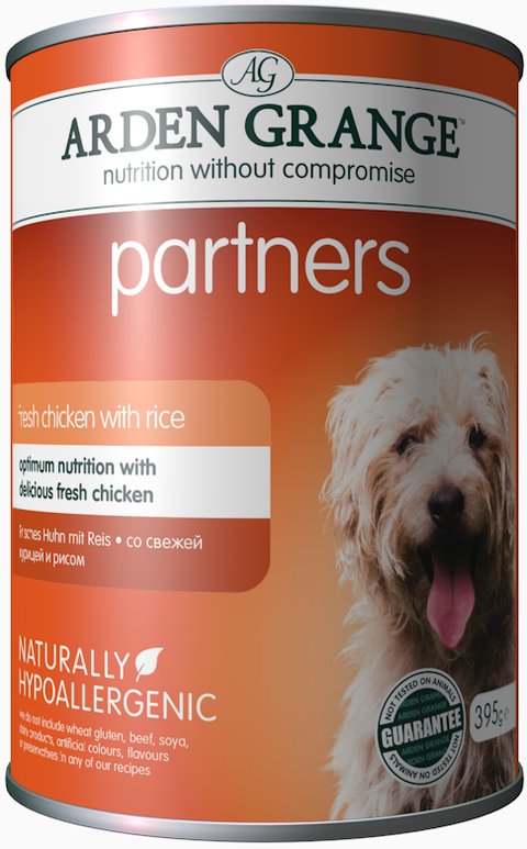 Arden Grange Partners Chicken, Rice & Vegetable Dog Food 4 x 6 x 395g