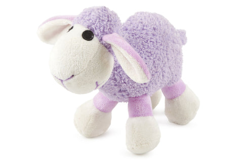 Ancol Small Bite Plush Lamb Dog Toy, Lilac