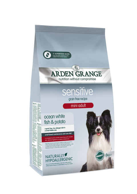 Arden Grange Mini Adult Sensitive Ocean White Fish & Potato 6kg