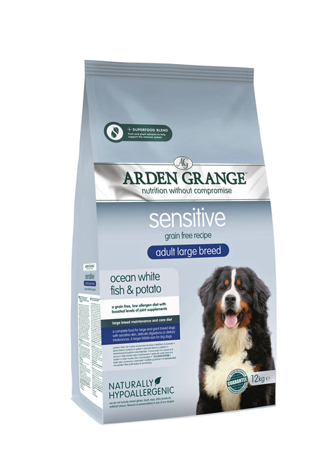 Arden Grange Adult Large Sensitive Ocean White Fish & Potato 12kg