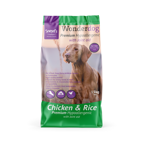 Sneyds Wonderdog Premium Chicken & Rice 15kg