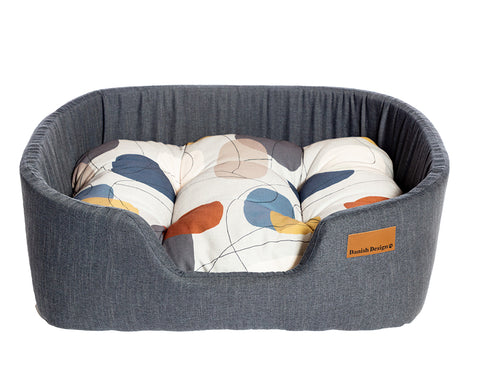 Danish Designs Colour Block Steel Lux Slumber Dog Bed