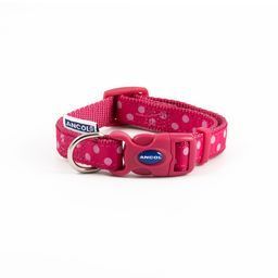 Ancol Vintage Polka Dot Dog Collar Pink, 20-30cm