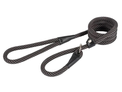 Ancol Rope Slip Lead Black & Grey