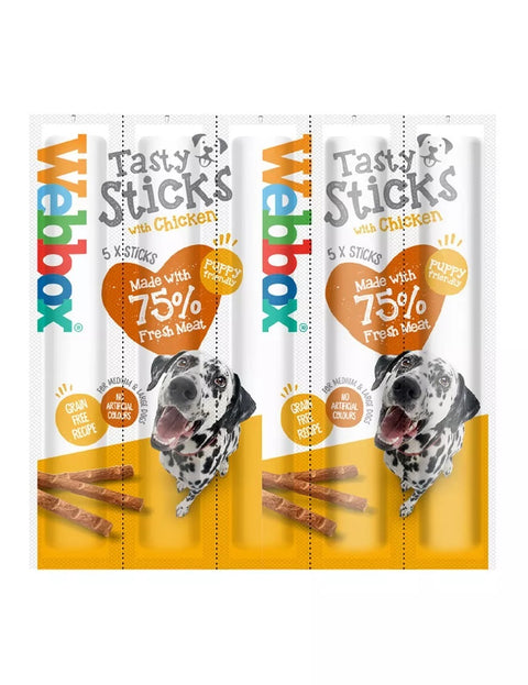 Webbox Tasty Sticks Chicken Large 18 x 5 Sticks