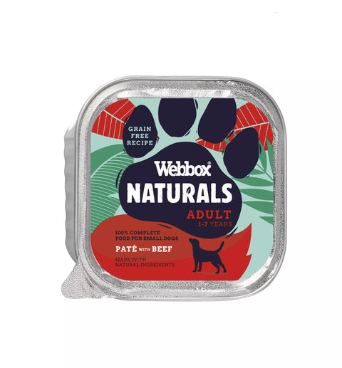 Webbox Naturals Dog Adult Beef Pate 11 x 150g