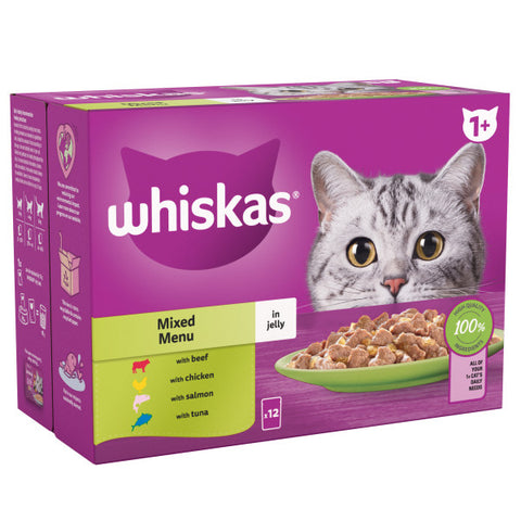 Whiskas Adult 1+ Mixed Menu in Jelly 4 x 12x85g