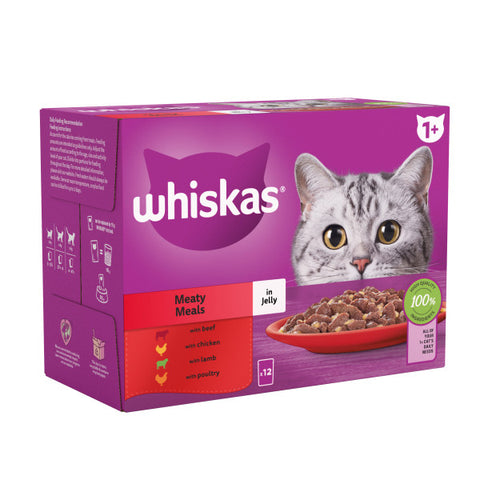 Whiskas Adult 1+ Meaty Meals in Jelly 4 x 12x85g