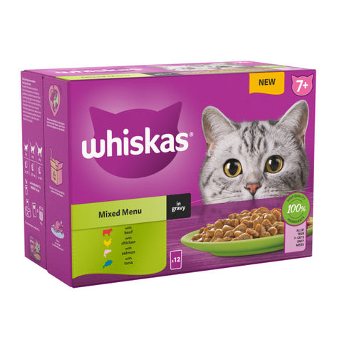 Whiskas Senior 7+ Mixed Menu in Gravy 4 x 12x85g