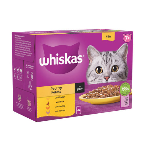 Whiskas Senior 7+ Poultry Feasts in Gravy 4 x 12x85g