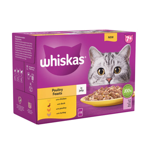 Whiskas Senior 7+ Poultry Feasts in Jelly 4 x 12x85g