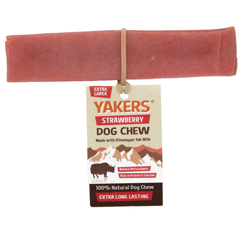 Yakers Strawberry Dog Chew XL