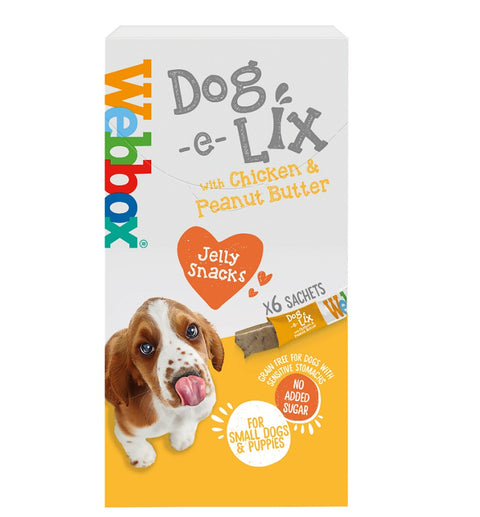 Webbox Dog-e-Lix Jelly Chicken & Peanut Butter Creamy Treat 11 x 90g