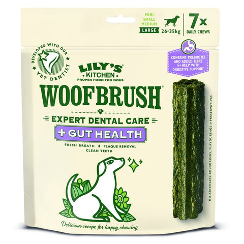 Woofbrush Gut Health Dental Chew Large Multipack 4 x 329g