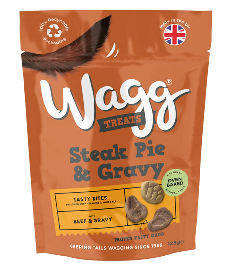 Wagg Steak Pie & Gravy Tasty Bite 125g, 7 Packs Saving