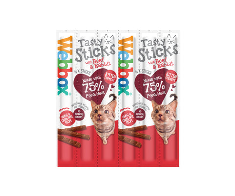 Webbox Tasty Sticks Cat Beef & Rabbit 12 x 6