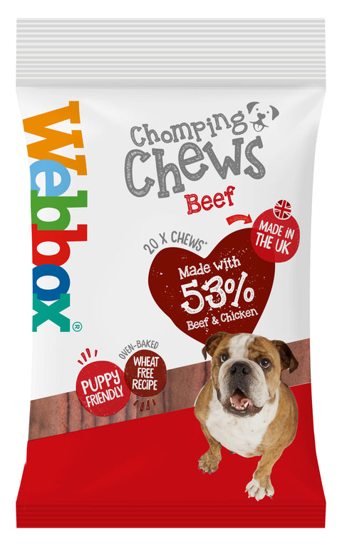 Webbox Chomping Chews Beef 10 x 200g