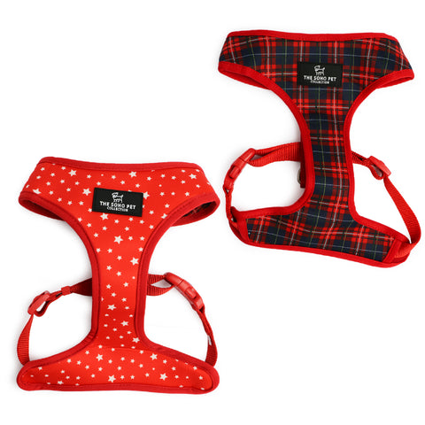 Ancol Soho Reversible Tartan/Star Harness, Extra Small