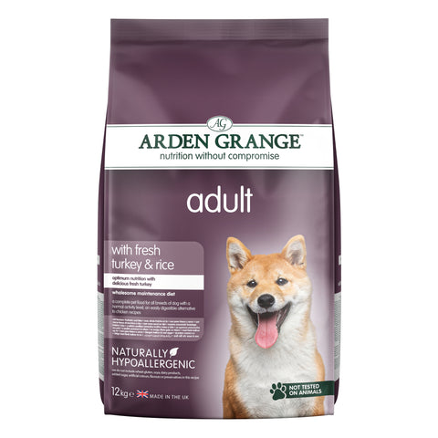 Arden Grange Adult Fresh Turkey & Rice Dog Food 12kg