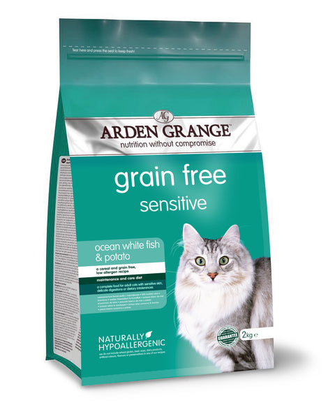 Arden Grange Sensitive Cat Grain Free Ocean White Fish & Potato 6 x 2kg