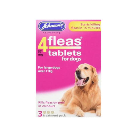 Johnson's 4fleas Tablets For Large Dogs Over 11kg - 3 Pack